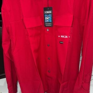 Maja Red Button-Up Shirt